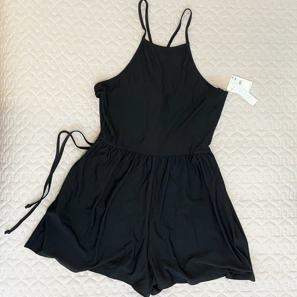 Abound Pants - Abound Romper Lace Up Back, Pockets NEW